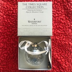Vintage 2001 Waterford Crystal Times Square Ornament